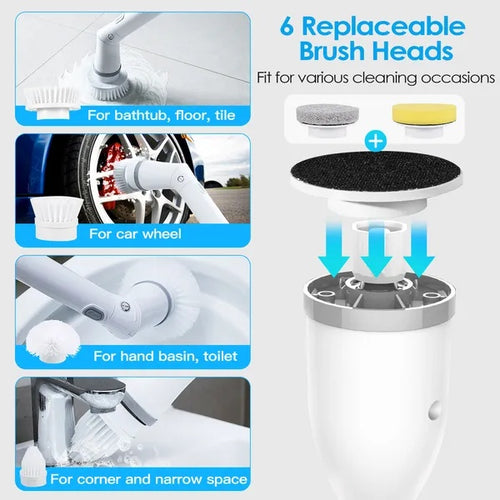 AuraScrub Pro: 6-in-1 Cordless Power Surface Cleaner